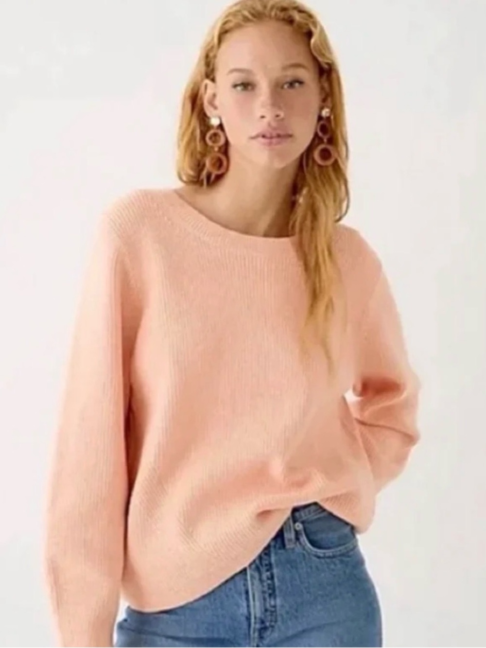 J. Crew Peach Crewneck Sweater